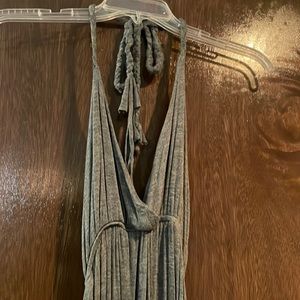 Womens grey jersey maxi dress size M